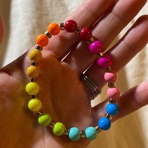 Rainbow bead bracelet
